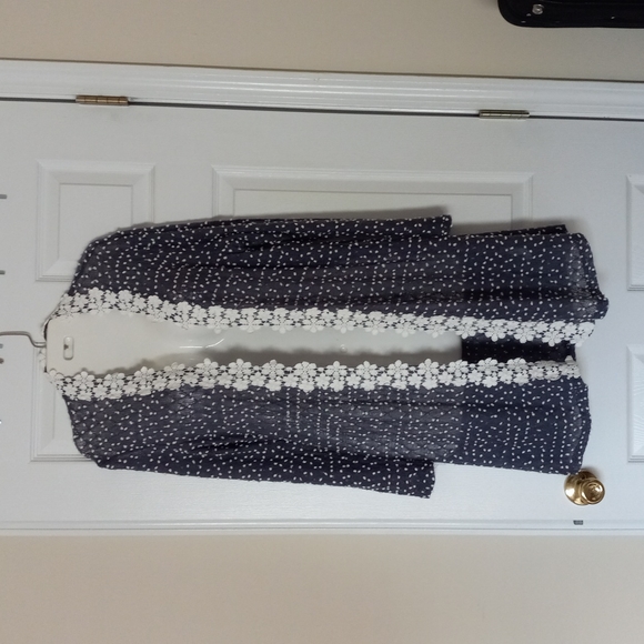 Altar'd State Lace Trim Duster Cardigan - Picture 1 of 9